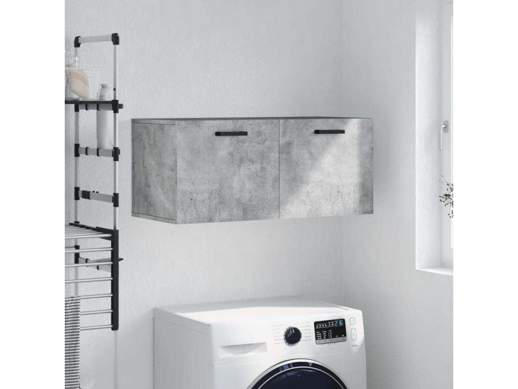 Gray Engineered Wood Wardrobe, 80 x 36.5 x 35 cm