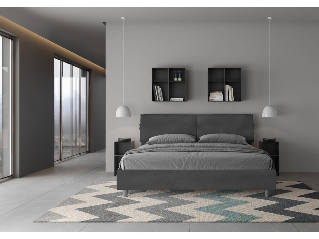 Gray Bed, 200 x 200 cm