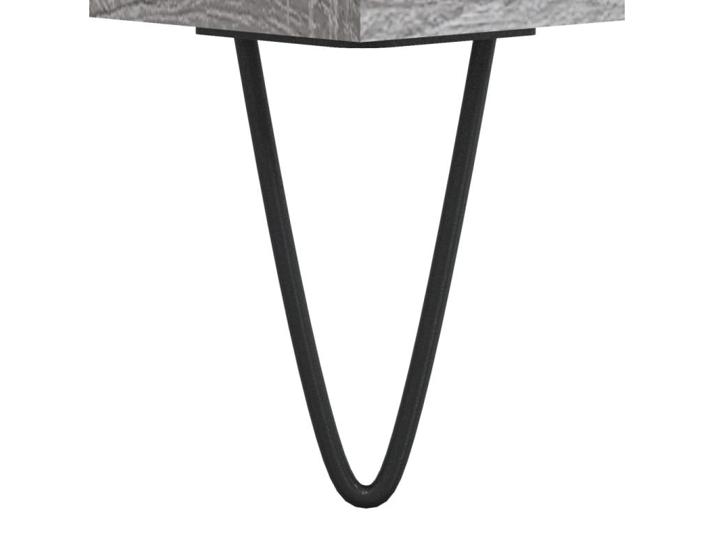 Gray Engineered Wood Sideboard, 60 x 35 x 70 cm