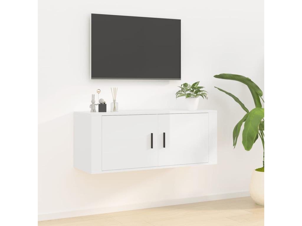 White TV Stand, 100 x 34.5 x 40 cm
