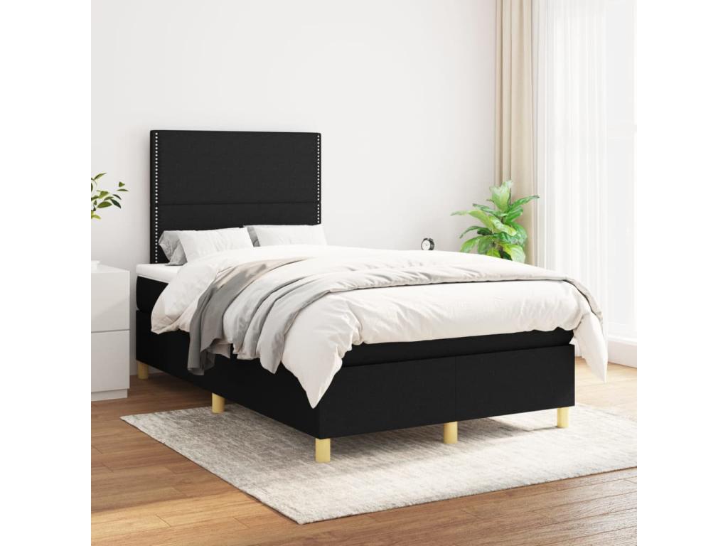Black Fabric Mattress, 120 x 200 cm