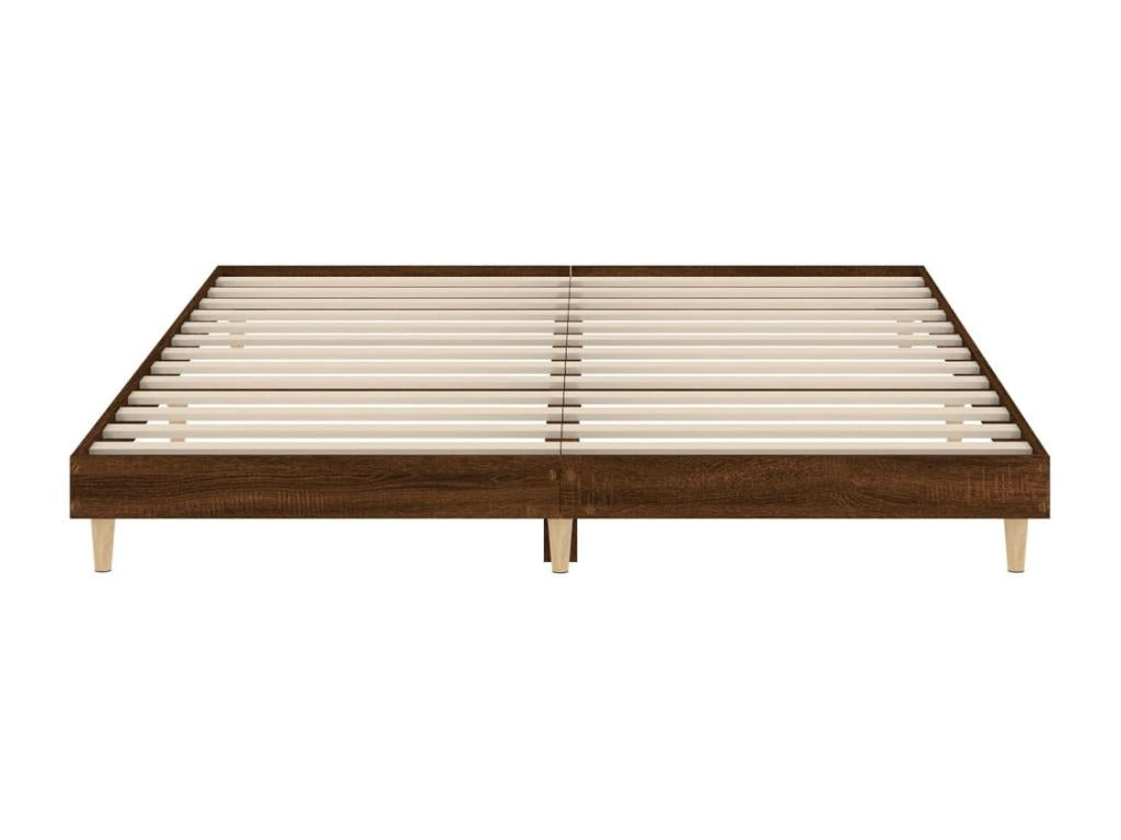 Brown Engineered Wood Bed Frame, 150 x 200 cm