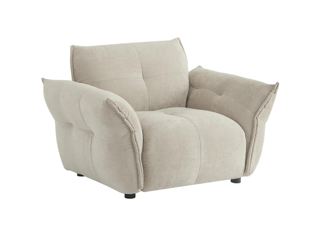 Beige Fabric Accent Chair