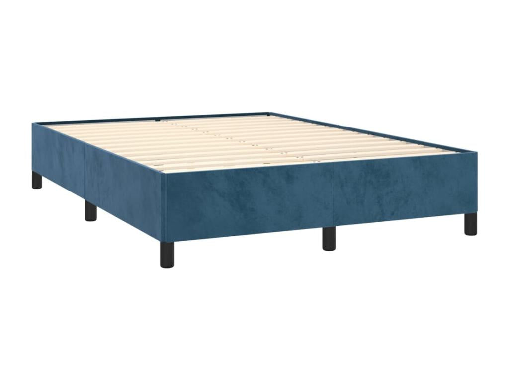 Blue Velvet Bed, 140 x 190 cm