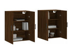 Brown Oak Wood Wardrobe, 69.5 x 34 x 90 cm