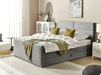 Gray Fabric Bed, 160 x 200 cm
