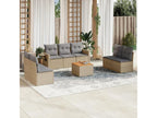 Beige Woven Resin Wicker Outdoor Furniture Set - dlz1766572586705