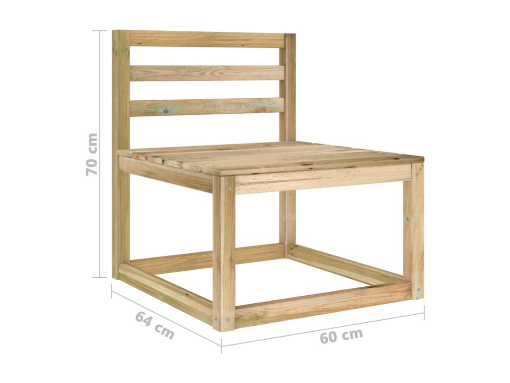 Brown Pine Wood Sofa