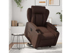 Brown Faux Leather Accent Chair