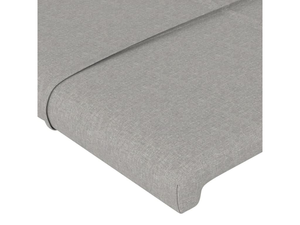 Gray Fabric Bed, 183 x 23 x 118 cm