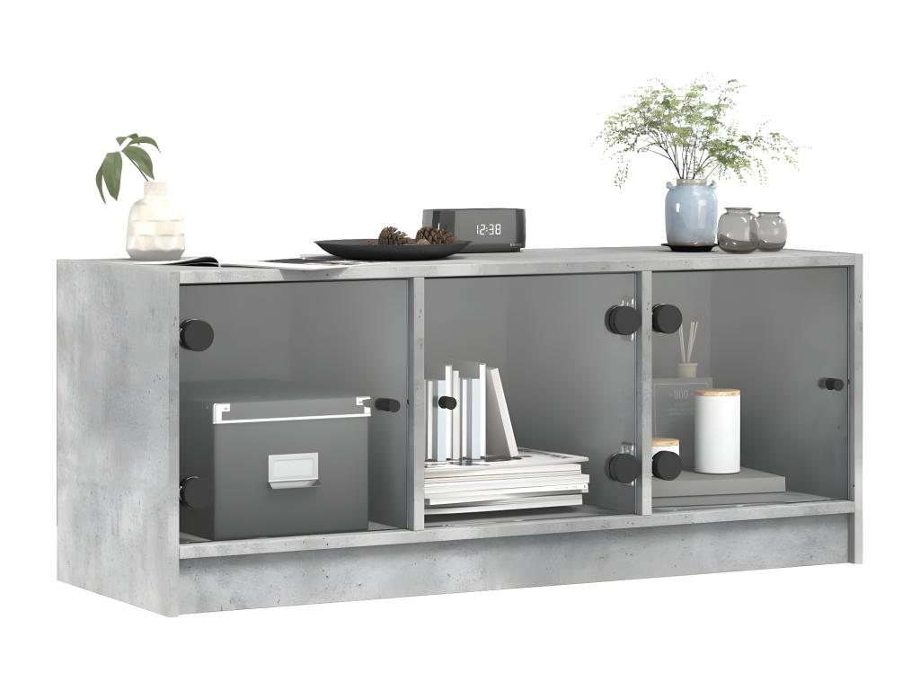Gray Glass TV Stand, 102 x 37 x 42 cm