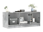 Gray Glass TV Stand, 102 x 37 x 42 cm