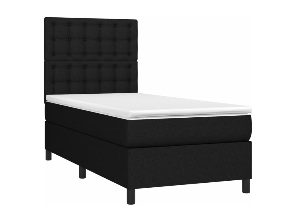 Black Fabric Mattress, 90 x 200 cm