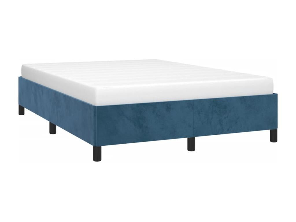 Blue Velvet Bed, 140 x 190 cm