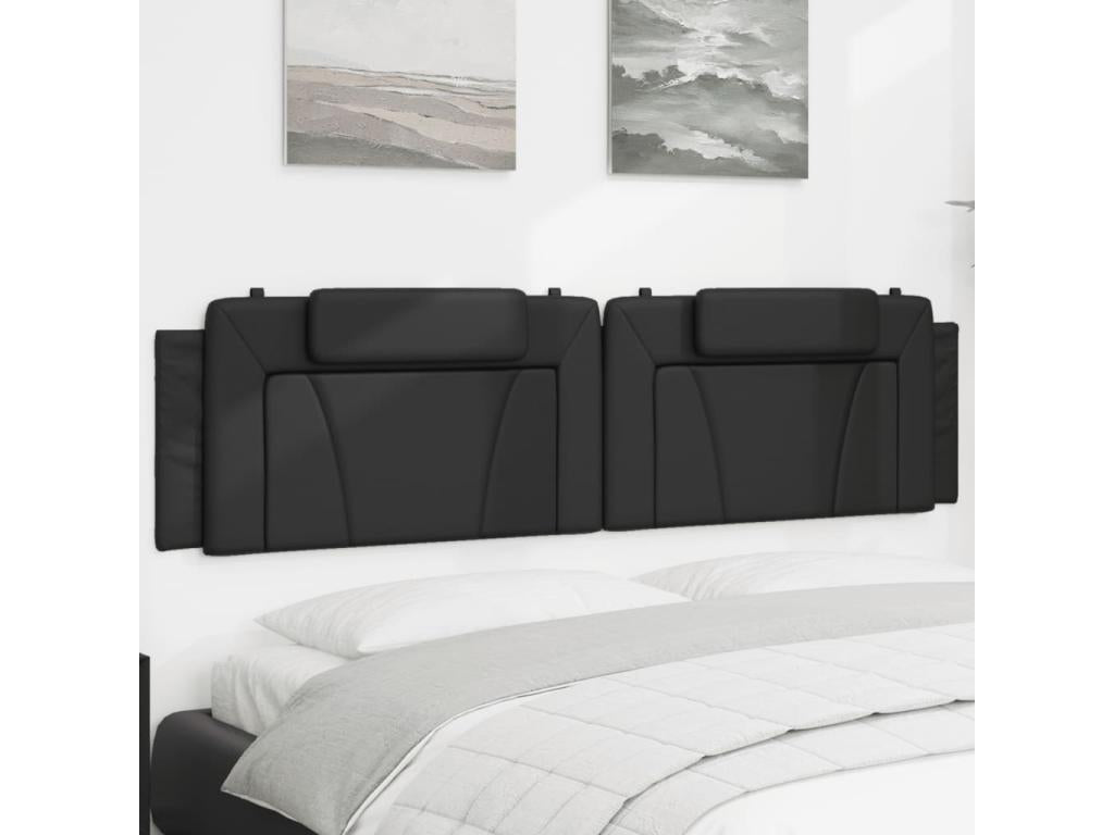 Black Faux Leather Bed