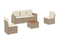 Beige Woven Resin Wicker Outdoor Furniture Set - dlz1766572906734