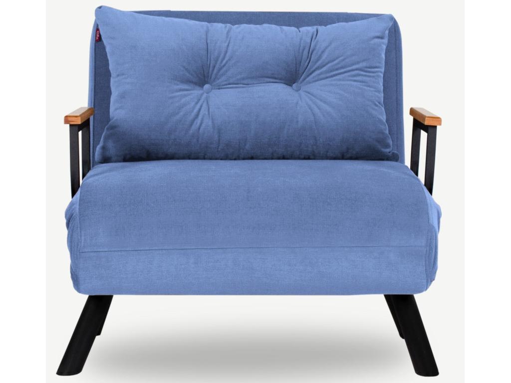 Blue Fabric Sofa Bed - dlz1766573083255