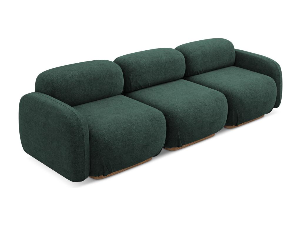 Green Boucle Fabric Sofa
