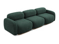 Green Boucle Fabric Sofa