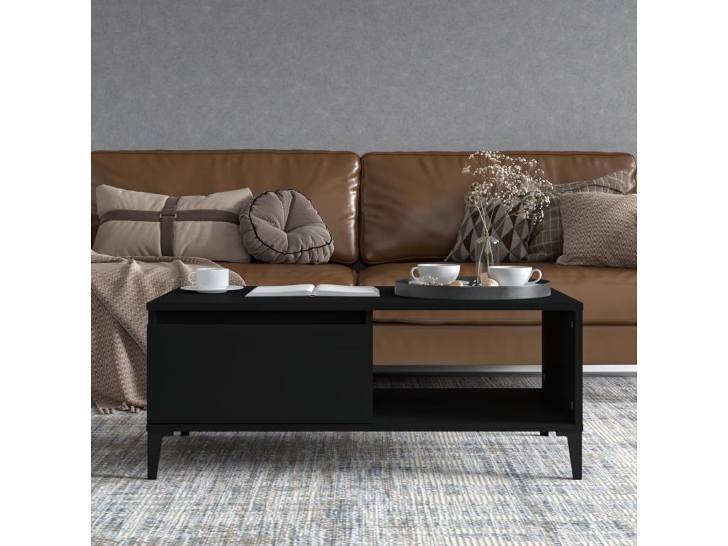 Black Coffee Table, 90 x 50 x 36.5 cm