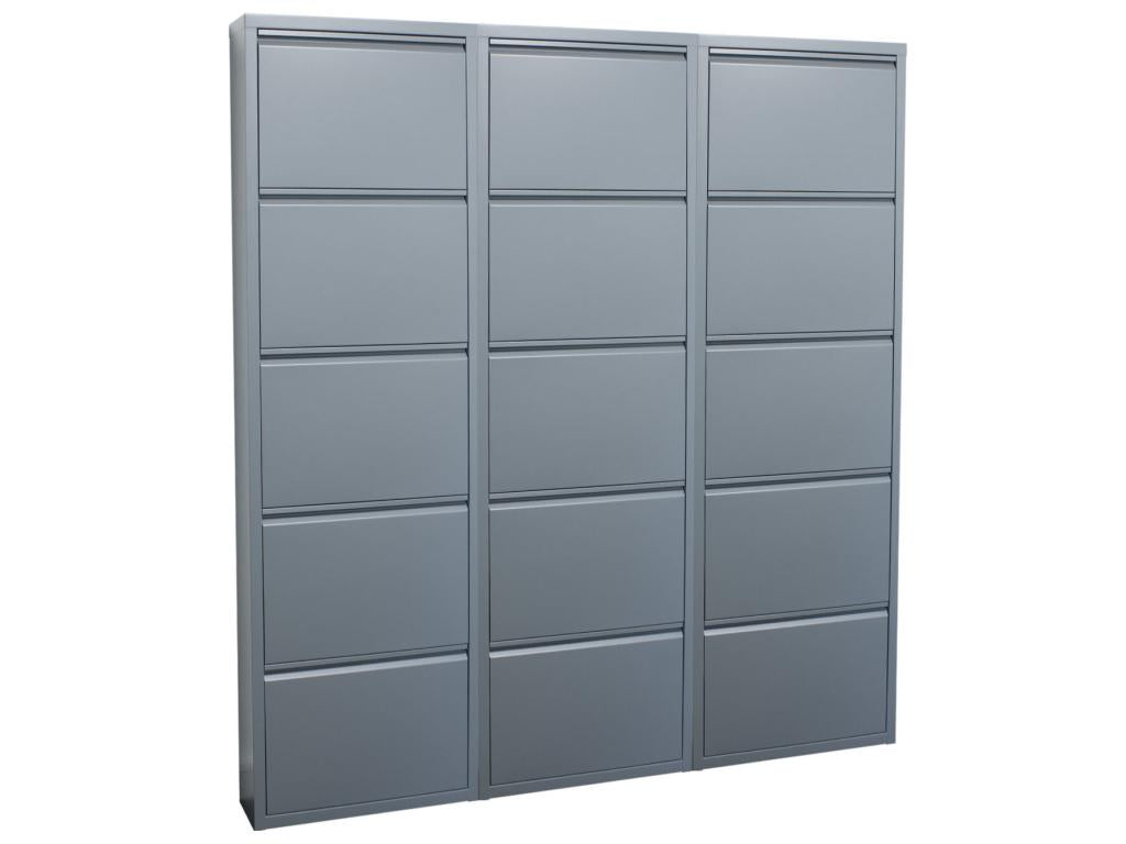 Gray Metal Wardrobe