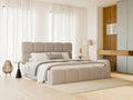 Beige Fabric Bed, 160 x 200 cm