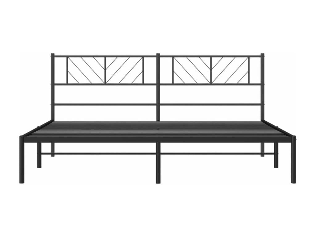 Black Metal Bed Frame, 183 x 213 cm