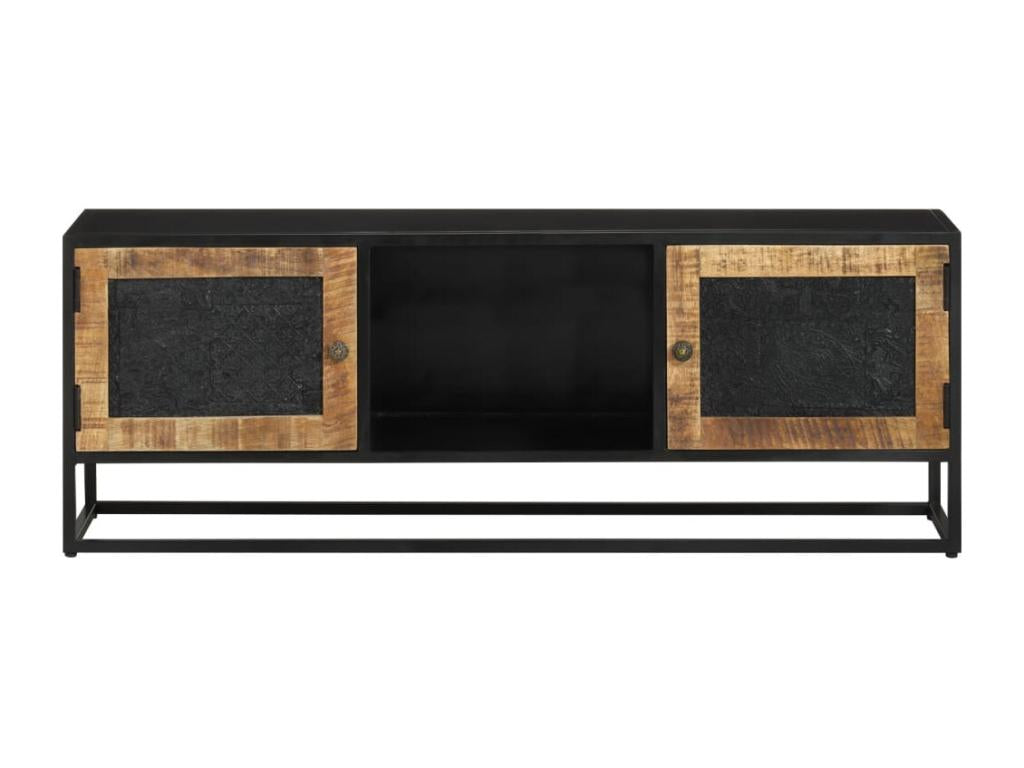 Brown Solid Wood TV Stand, 110 x 30 x 40 cm