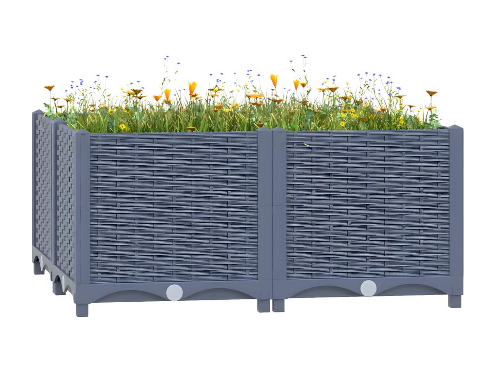 Gray Bed, 80 x 80 x 38 cm