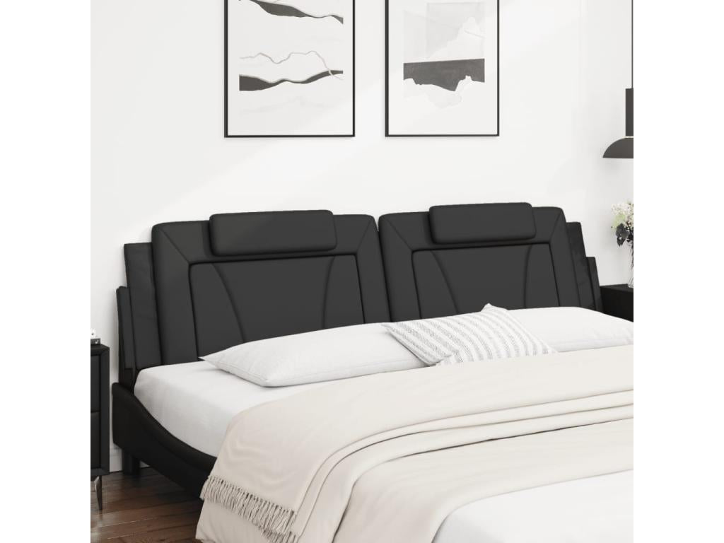 Black Faux Leather Bed