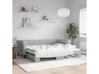 Gray Velvet Bed, 90 x 200 cm