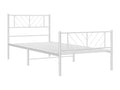 White Metal Bed Frame, 107 x 203 cm
