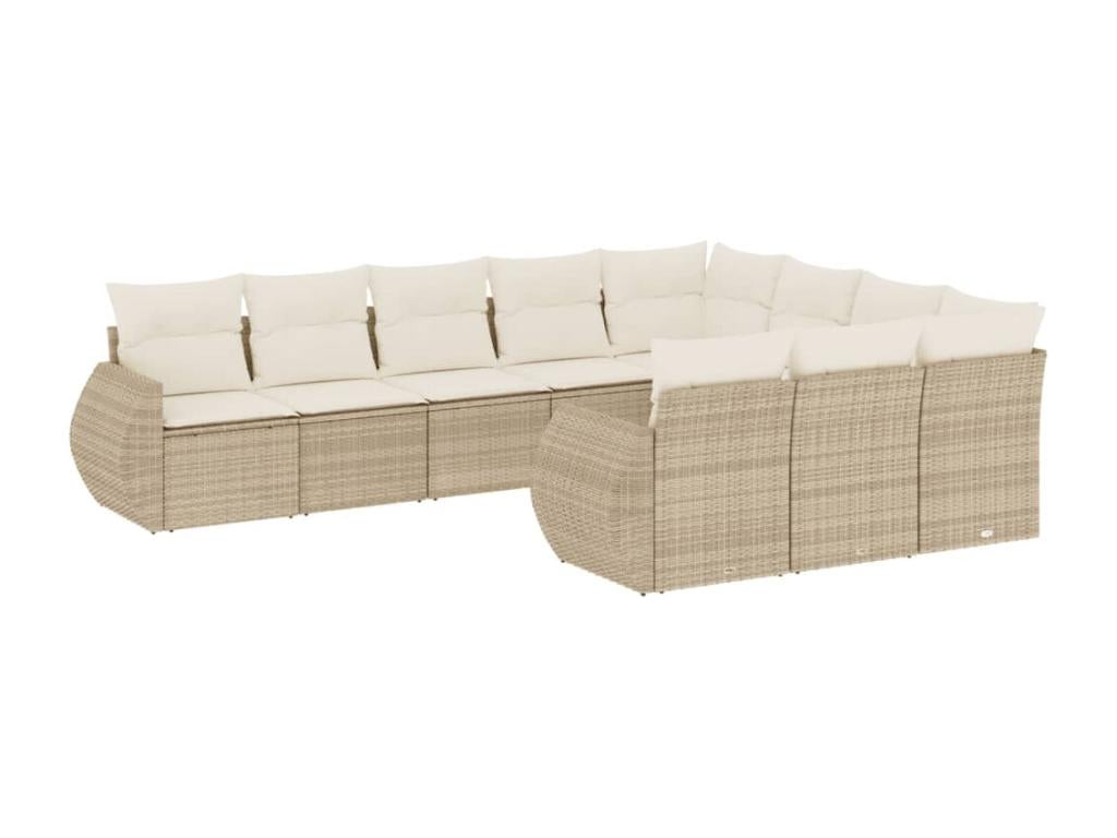 Beige Woven Resin Wicker Outdoor Furniture Set - dlz1766572598426