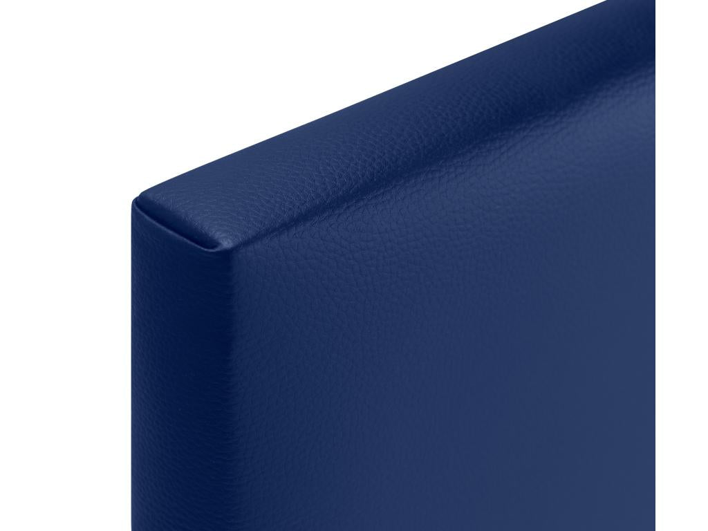 Blue Faux Leather Bed, 110 x 105 cm