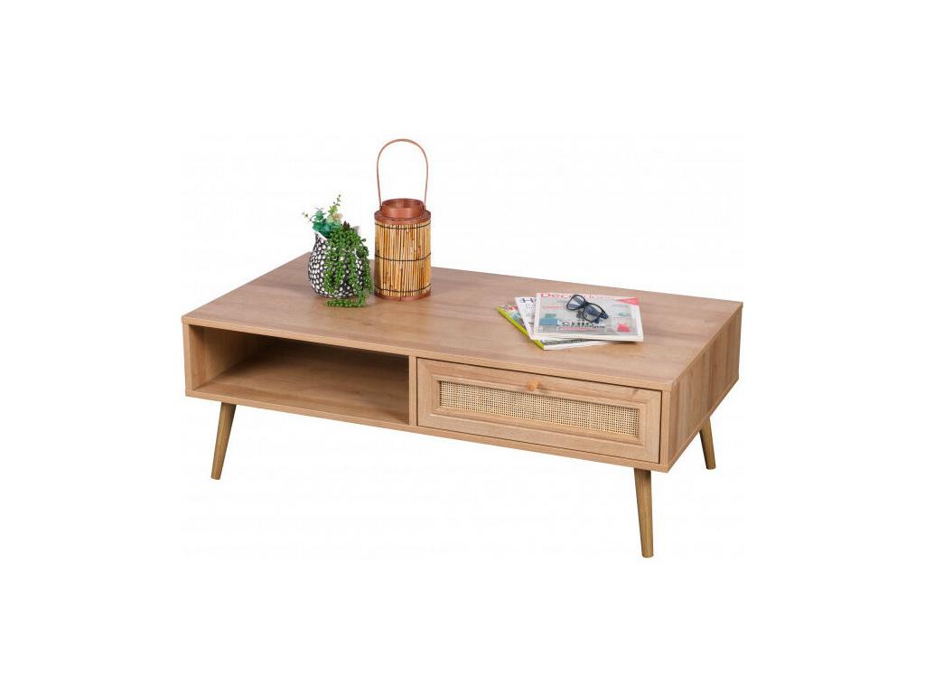 Beige Coffee Table, 110 x 59 cm